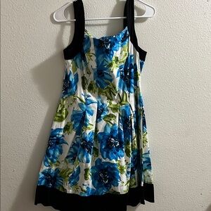 Dressbarn Floral Blue and Green women Dress